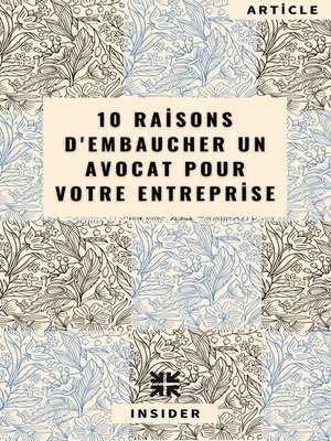 cover image of 10 raisons d'embaucher un avocat pour votre entreprise